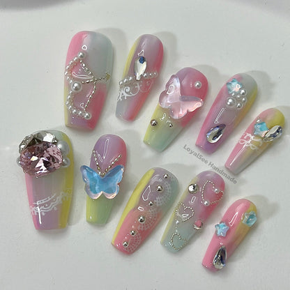 H46 Fly In Spring Handmade Nail