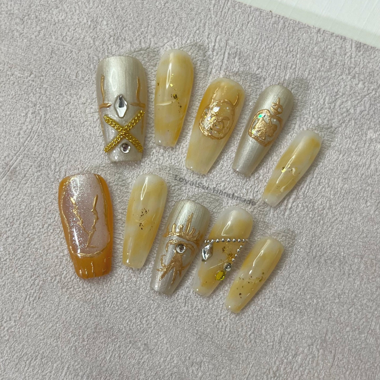 H51 Simple Color Handmade Nail