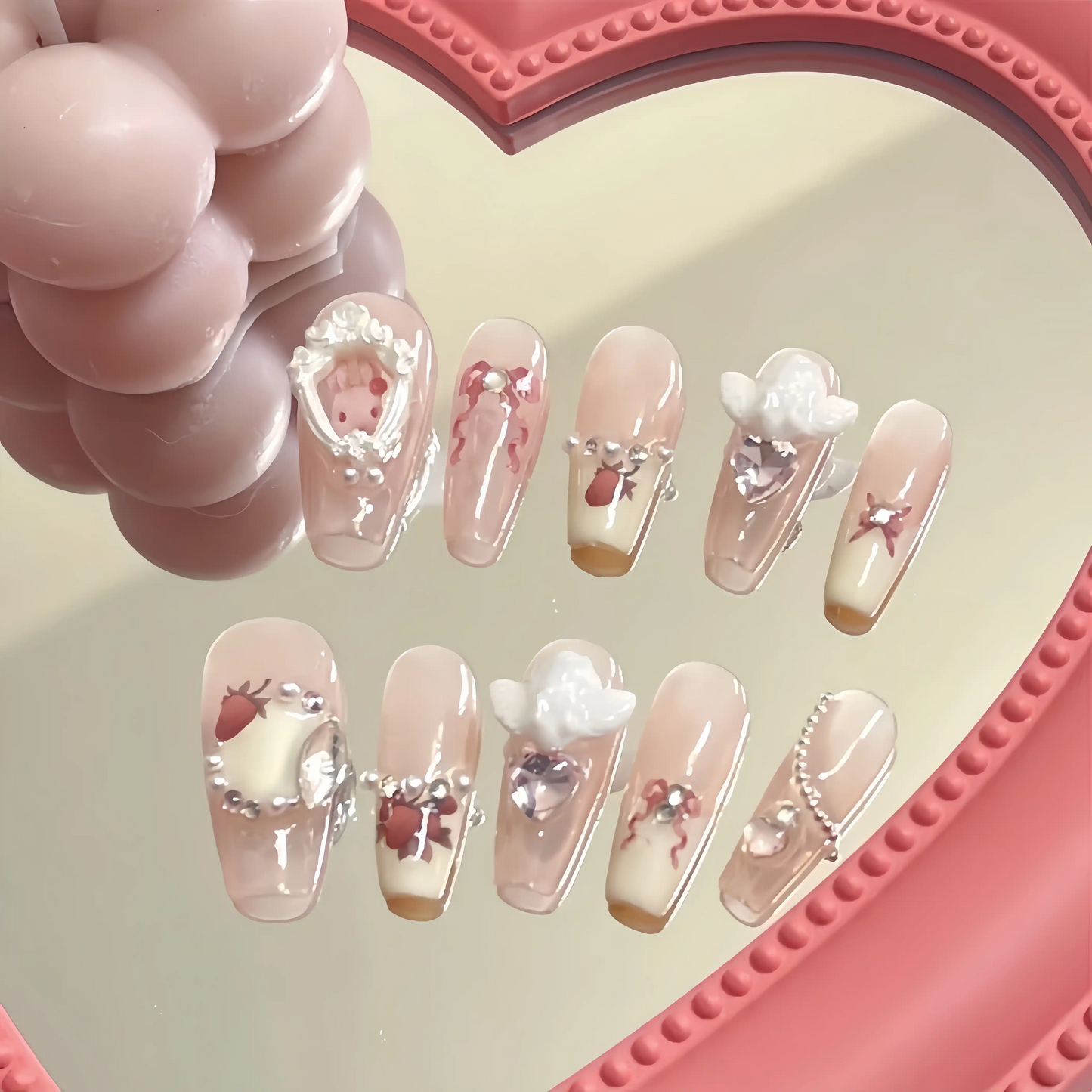 LSO15 Cute RabbitHandmade Nail