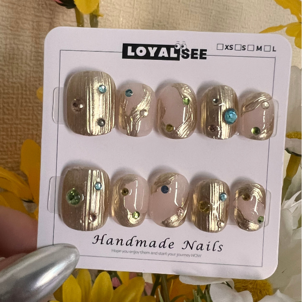 Colorful Chrome Handmade Nails