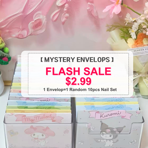 【Mystery Envelopes】$2.99 Flash Deal 1 Envelope=1 Random Press On Nails Set