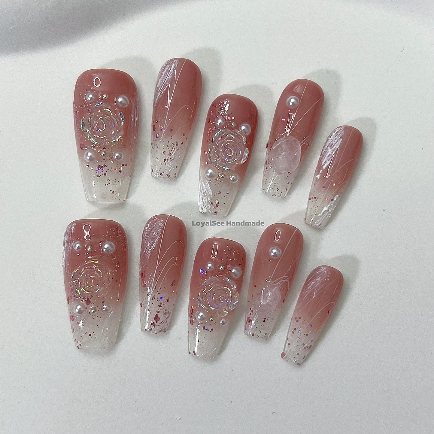 H41 Little Flower Handmade Nail