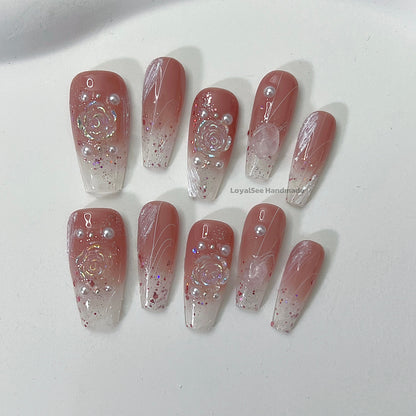 H41 Little Flower Handmade Nail