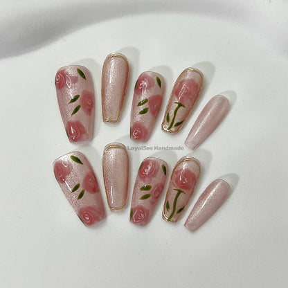 H45 Flower Sea Handmade Nail