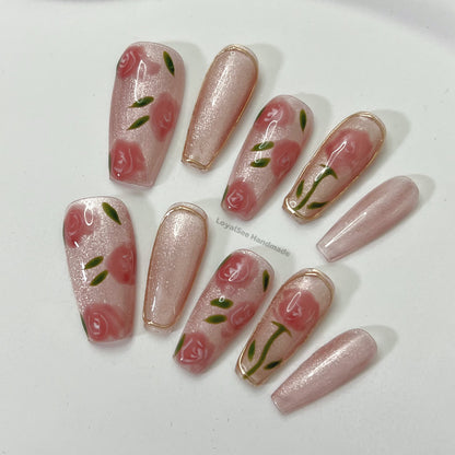 H45 Flower Sea Handmade Nail