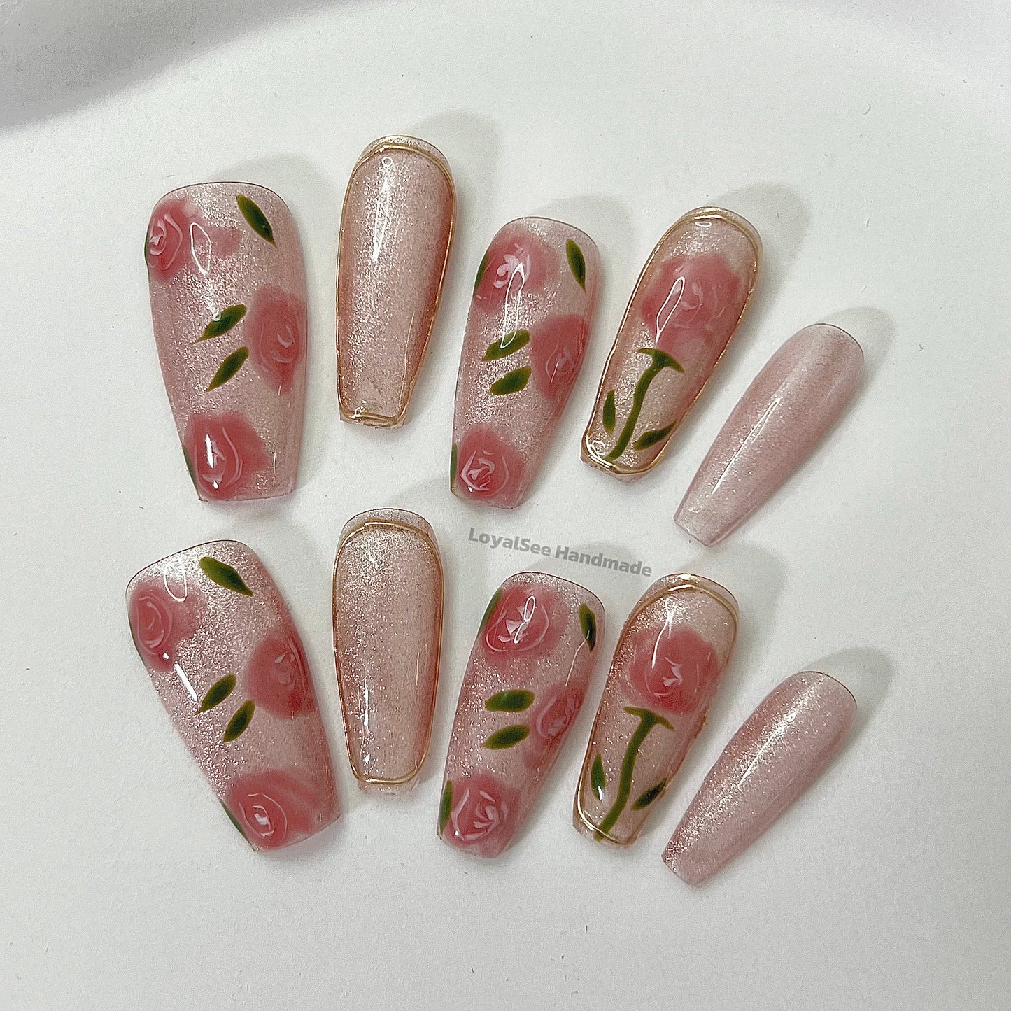 H45 Flower Sea Handmade Nail