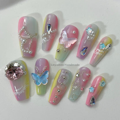 H46 Fly In Spring Handmade Nail