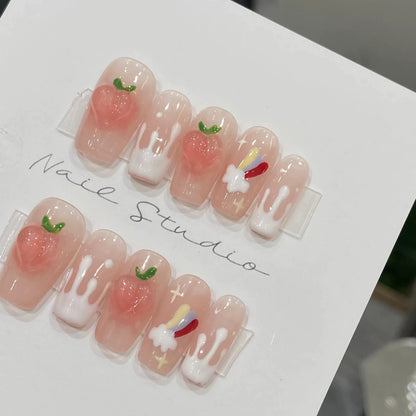 Pinky Peach Handmade Nails LSW16