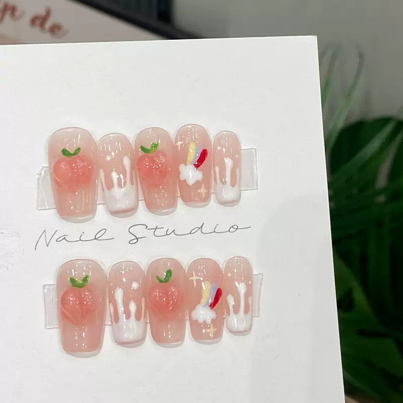 Pinky Peach Handmade Nails LSW16