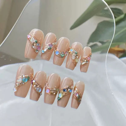 Colorful Stones Handmade Nails LSW28