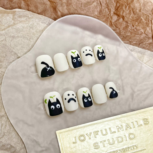 Black Cat Handmade Nails LSW34