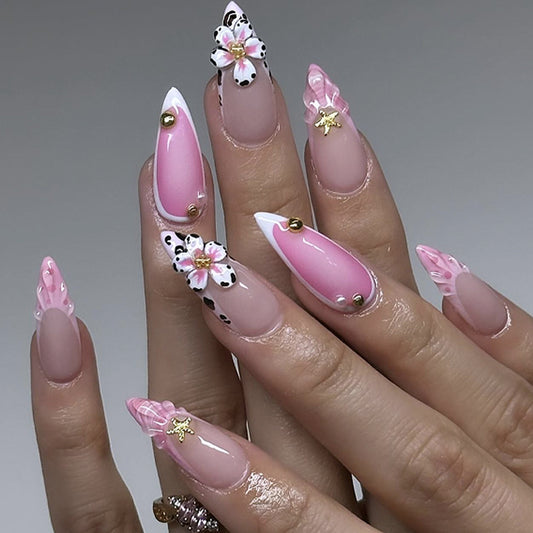 M399 3D Pink Flowers