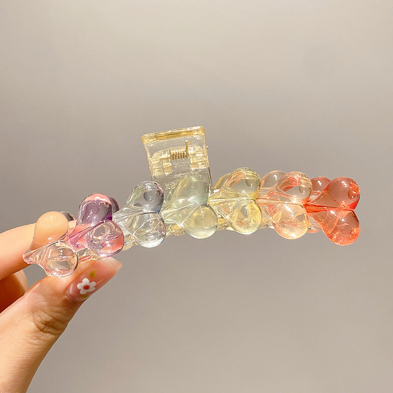 Peach Bear Hair Claw